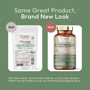 Saw Palmetto – 45% Fatty Acids – Premium Brand USPlus Derm ® – Hair Loss Support – 60 Capsules
