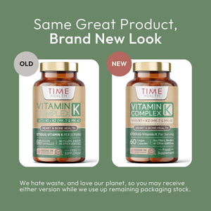 Vitamin K Complex - Active Forms K1 + K2 (MK-7 & MK-4) - 6700μg per Serving - Heart & Bone Health - 60 Capsules