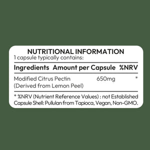 Modified citrus pectin from Lemon Peel 650mg per capsule