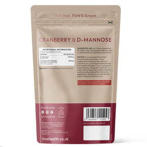 D-Mannose with Cranberry - Urinary Tract (UTI) & Bladder Support