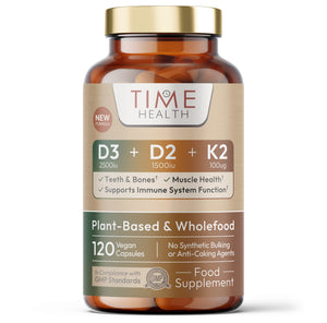 Vitamin D3, D2, K2 - High Strength 4000IU - Wholefood & Plant Based - NEW Formula
