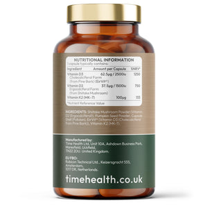 Vitamin D3, D2, K2 - High Strength 4000IU - Wholefood & Plant Based - NEW Formula
