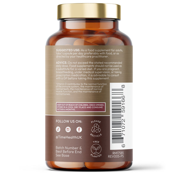 Vitamin D3, D2, K2 - High Strength 4000IU - Wholefood & Plant Based - NEW Formula