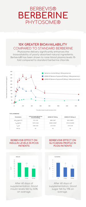 Berberine Phytosome® - 10x Enhanced - Berbevis® - Metabolism, Blood Sugar, AMPK