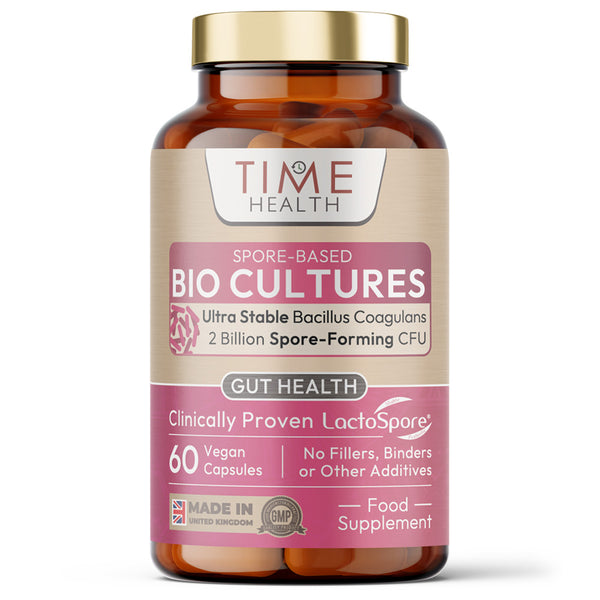 Spore-Based Bio Cultures – Probiotic LactoSpore® (Bacillus Coagulans) – 2 Billion CFU – Science-Backed Strain with Prebiotic Alfalfa for Good Gut Flora bottle
