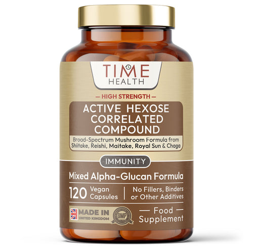 High Strength Active Hexose Correlated Compound 120 Capsule Bottle Time Health