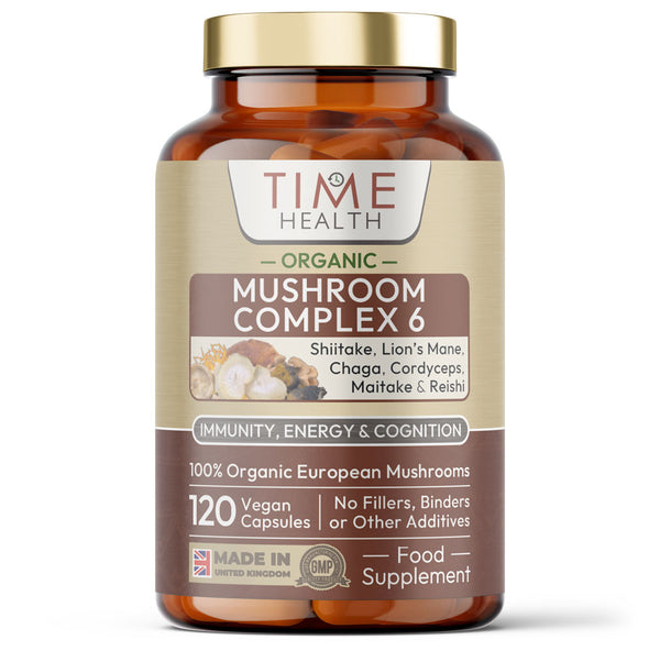 Organic Mushroom Complex 6 – Chaga, Cordyceps, Shiitake, Reishi, Lion's Mane, Maitake