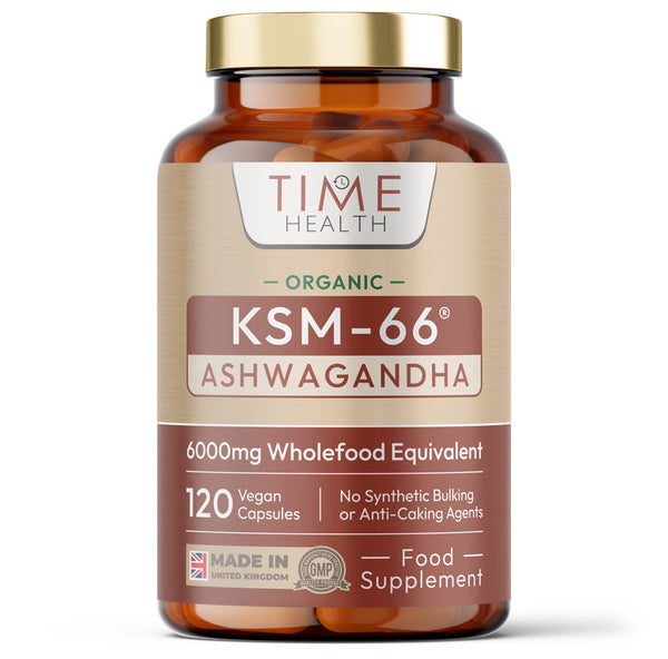 Organic KSM66® Ashwagandha - 6000mg Equivalent - 5% Withanolides