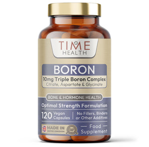 Boron - 10mg Optimal Strength Triple Boron Complex - Citrate, Aspartate & Glycinate - Cognitive, Osteo & Hormone Health