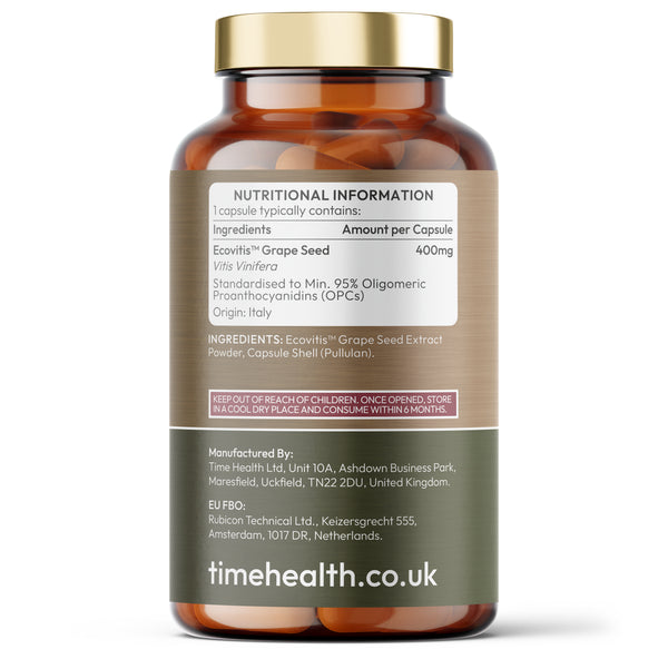 Grape Seed Extract Capsules - with Ecovitis™ Min. 95% OPC