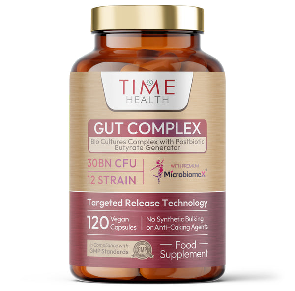 Gut Complex – 12 Strain Probiotic & Postbiotic Butyrate Generator – MicroBiomeX