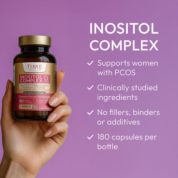 Inositol Complex - Myo & D Chiro with Folate & Chromium - Clinically Proven - PCOS | Hover