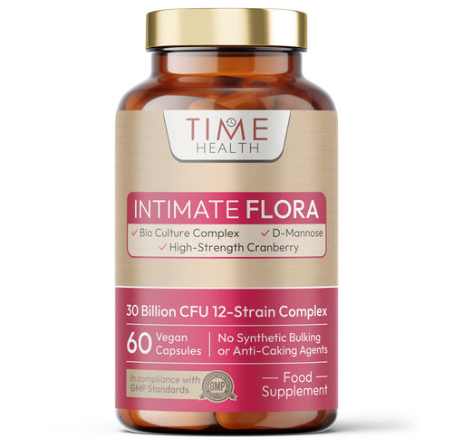 Intimate Flora - Vaginal Microbiome & UTI Support - Probiotics, Cranberry, D-Mannose