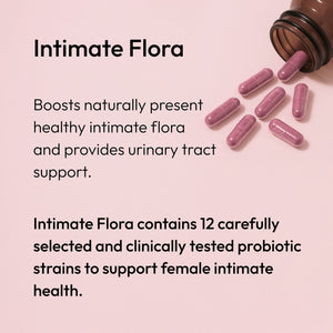 Intimate Flora - Vaginal Microbiome & UTI Support - Probiotics, Cranberry, D-Mannose