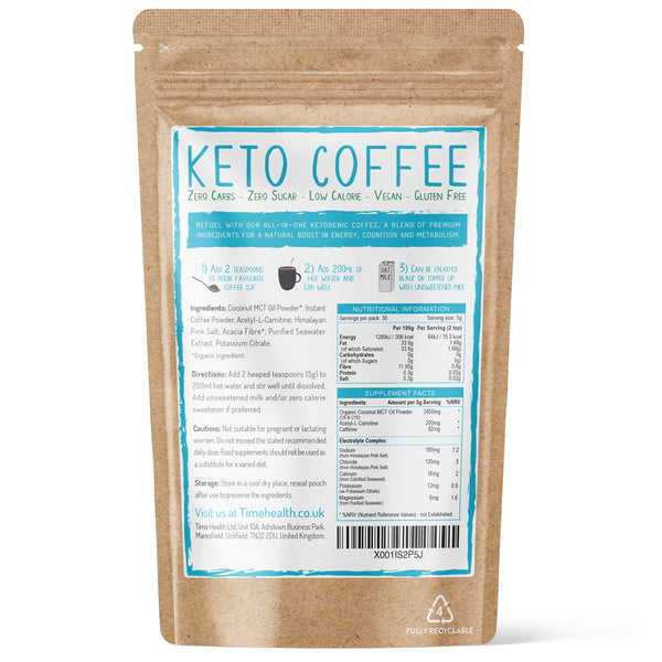 Keto Coffee (Instant) - with Coconut MCTs, L-Carnitine & Electrolytes