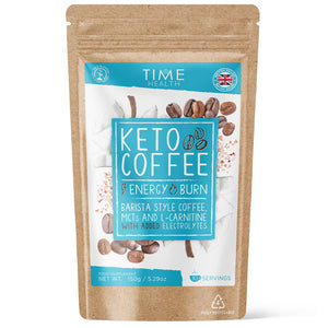 Keto Coffee (Instant) - Barista Style Coffee, MCT Oil Powder, L-Carnitine & Electrolytes - Zero Sugar & Carbs - 150g Powder