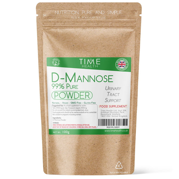 D-Mannose - 100g Powder - 99% Pure - Naturally Occurring Sugar