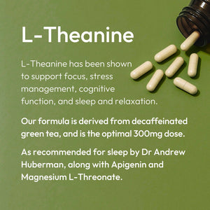 L-Theanine – Green Tea Extract (Decaffeinated) 300mg – Sleep, Relaxation & Mental Clarity