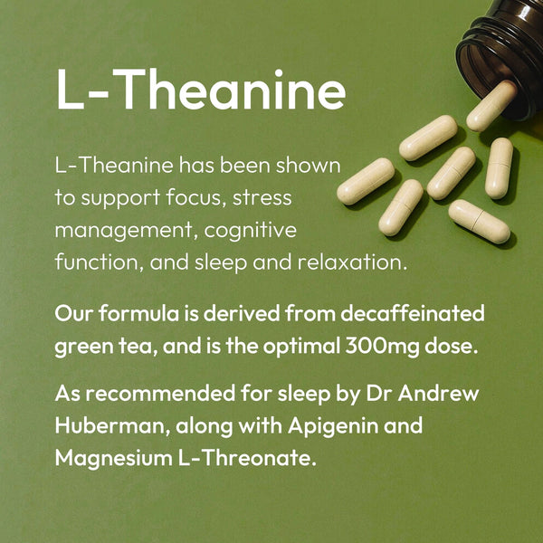 L-Theanine – Green Tea Extract (Decaffeinated) 300mg – Sleep, Relaxation & Mental Clarity