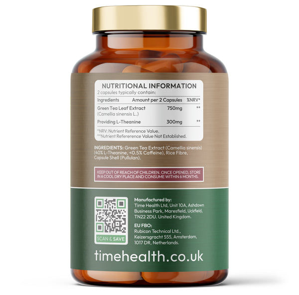L-Theanine – Green Tea Extract (Decaffeinated) 300mg – Sleep, Relaxation & Mental Clarity