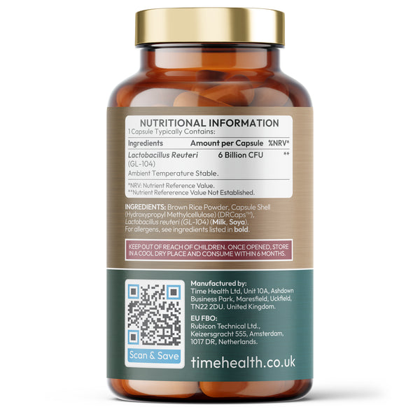 Lactobacillus reuteri - High Strength 6 Billion CFU - Shelf Stable L. Reuteri