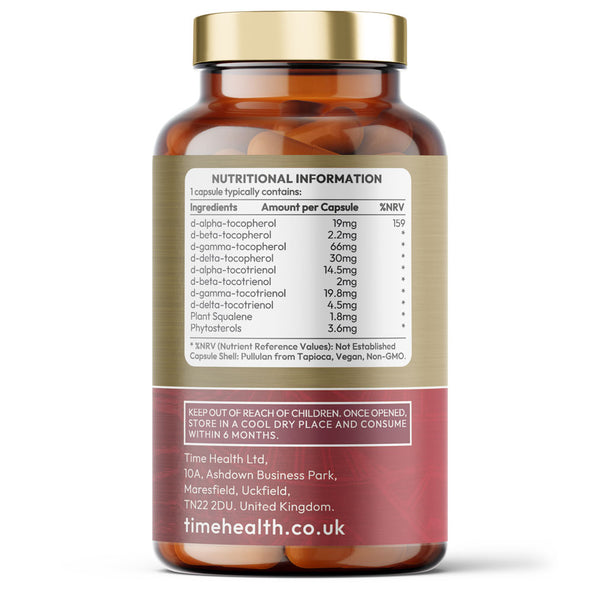 Vitamin E Complex – All 8 Tocopherols & Tocotrienols – Antioxidant & Cellular Health