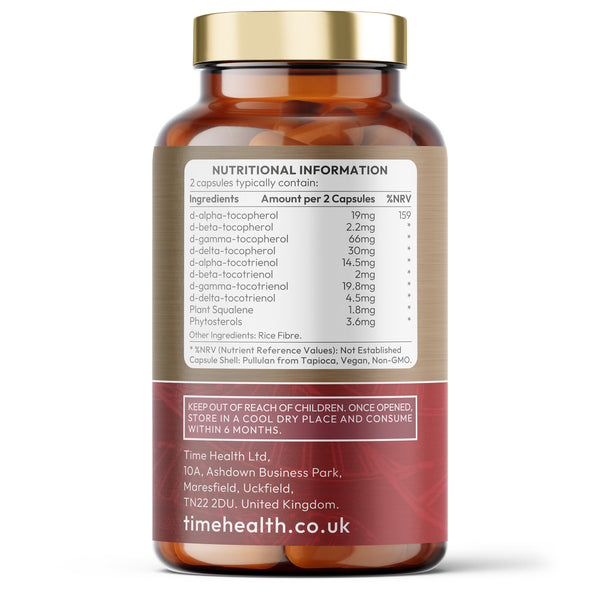 Vitamin E Complex – All 8 Tocopherols & Tocotrienols – Antioxidant & Cellular Health