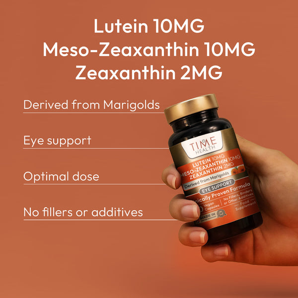 Lutein 10mg, Meso-Zeaxanthin 10mg, Zeaxanthin 2mg - Time Health | Hover