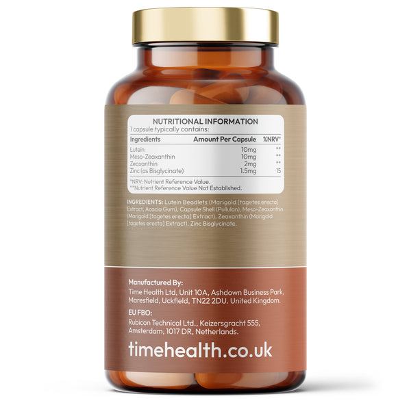 Lutein 10mg, Meso-zeaxanthin 10mg, Zeaxanthin 2mg  - Eye Health & Vision
