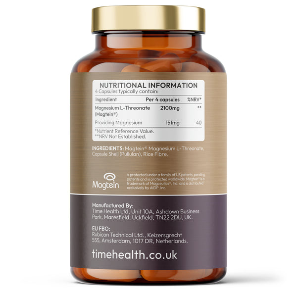 Magnesium L-Threonate - Magtein® - High Strength 2100mg - Cognitive & Sleep Support