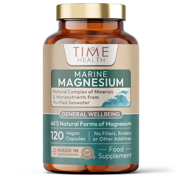 Marine Magnesium Purified Sea Water & Trace Minerals 308mg of Magnesium 120 Capsules
