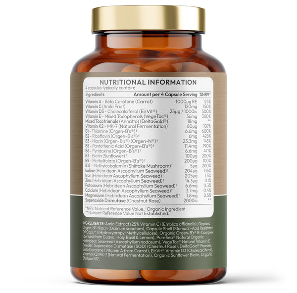 Multivitamin - Wholefood & Plant Based - 100% + NRV