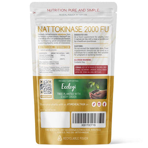 Nattokinase Capsules – 2000 FU / 100mg – Natural Fermented Soybean Extract