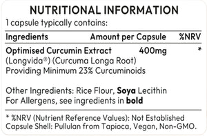 Longvida Optimised Curcumin Extract from Turmeric - Clinically Proven - 285xAUC Increased Bioavailability