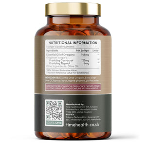 Oregano Oil Softgels - Spanish Origin, High in Carvacrol & Thymol