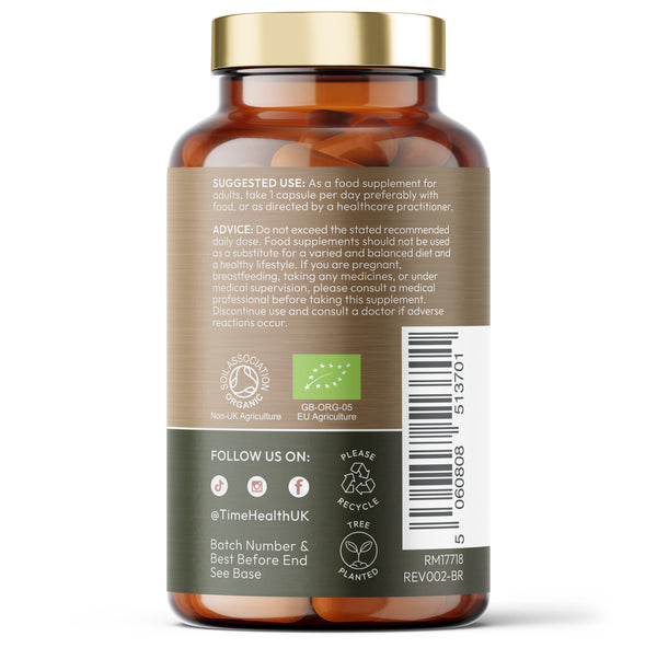 Organic Vitamin D3 (4000IU) + K2 (100μg) - Naturally Derived from Lichen & Parsley