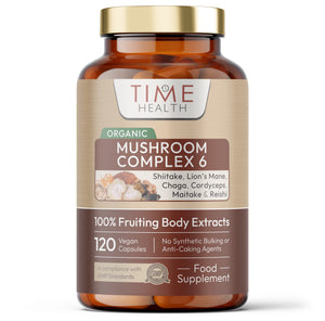 Organic Mushroom Complex 6 – Chaga, Cordyceps, Shiitake, Reishi, Lion's Mane, Maitake
