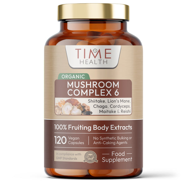 Organic Mushroom Complex 6 – Chaga, Cordyceps, Shiitake, Reishi, Lion's Mane, Maitake