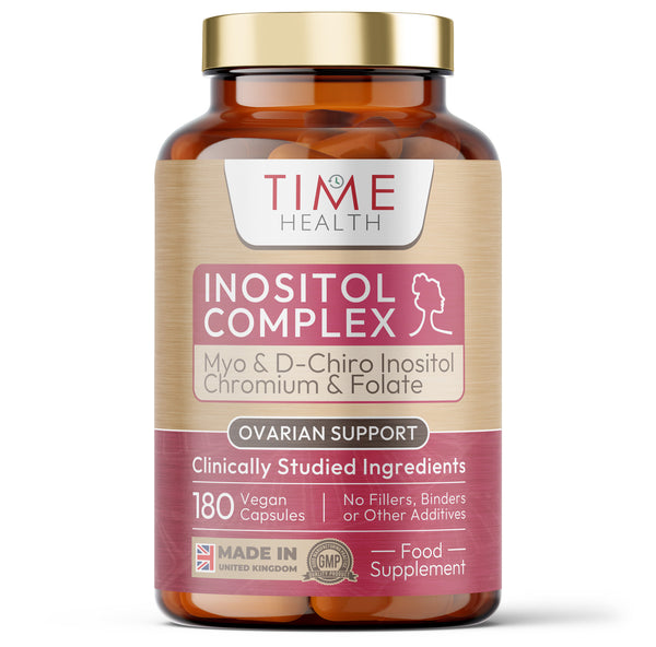 Inositol Complex | Myo & D Chiro Inositol with Folate & Chromium | Clinically Proven | Enhanced Benefits | PCOS | 180 Capsules