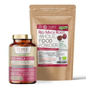 Red Maca Root - Gelatinised - Soil Association Certified Organic - Capsules / Powder