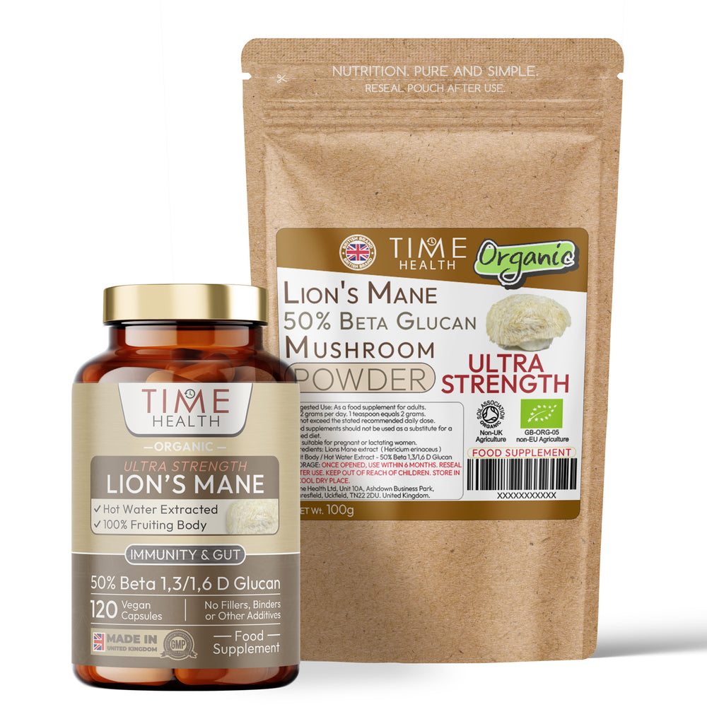 Organic Lion’s Mane – Ultra Strength 50% Beta Glucans - Immune and Gut