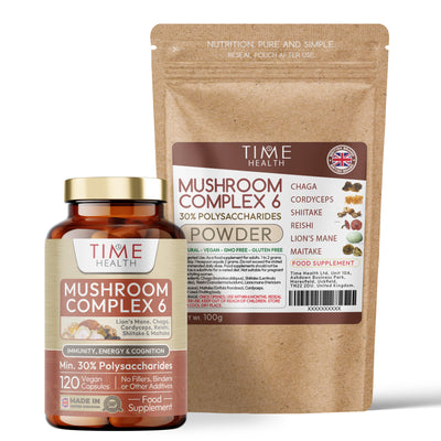 Mushroom Complex 6 - Lion's Mane, Chaga, Cordyceps, Shiitake, Reishi & Maitake