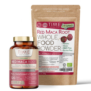 Red Maca Root - Gelatinised - Soil Association Certified Organic - Capsules / Powder