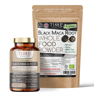Black Maca Root - Soil Association Certified Organic - Capsules / Powder