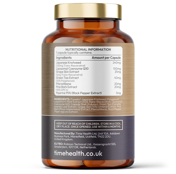 Resveratrol Pro Q10 – with CoQ10 & Antioxidants – Longevity