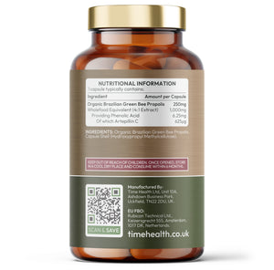 Organic Brazilian Green Bee Propolis - 1000mg Extract -  Artepillin C