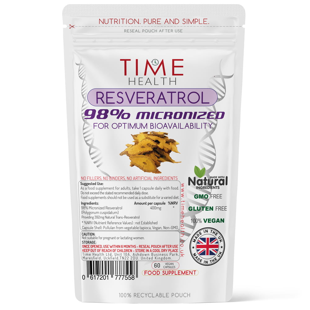 Resveratrol - 98% Micronized - Optimum Bioavailability