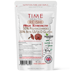 Reishi Mushroom Extract – High Strength 50% Polysaccharides – Immunity & Vitality