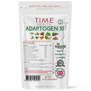 Adaptogen Complex 10 - with Ashwagandha, Bacopa, Holy Basil, Rhodiola, Schisandra, Gotu Kola, Ginseng, Astragalus IV