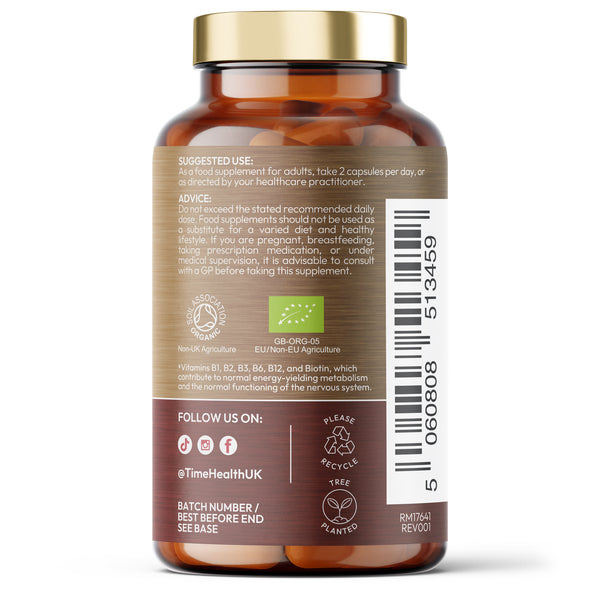 Organic Vitamin B Complex - Natural Origin - Guava, Lemon & Shiitake